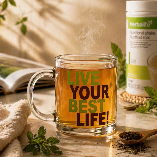 Herbalife Signature Wellness Glass Mug (335 ml)
