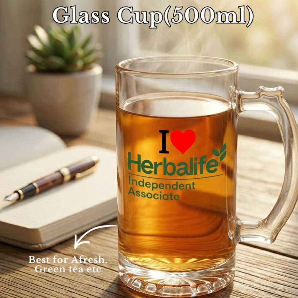 Herbalife Glass Mug (500ml) | Perfect Shake Mug